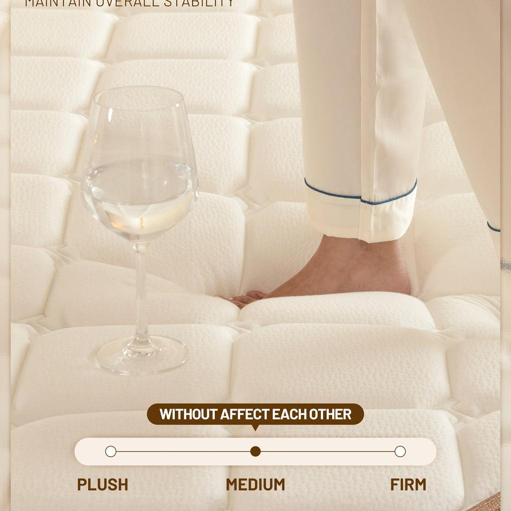 12-Inch Queen-Sized Mattress in a Box, Featuring a Memory Foam Hybrid Design with Individual Pocket Springs for Motion Isolation And Pressure Relief, Offering a Medium-Firm Level