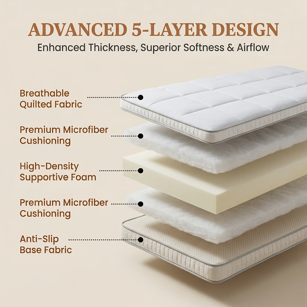 LILYPELLE 4 Inch Thick Japanese Floor Mattress Futon, Foldable Tatami Sleeping Mat, Portable Roll Up Guest Bed, Soft Comfortable Mattress for Bedroom Living Room, Easy to Store And Carry