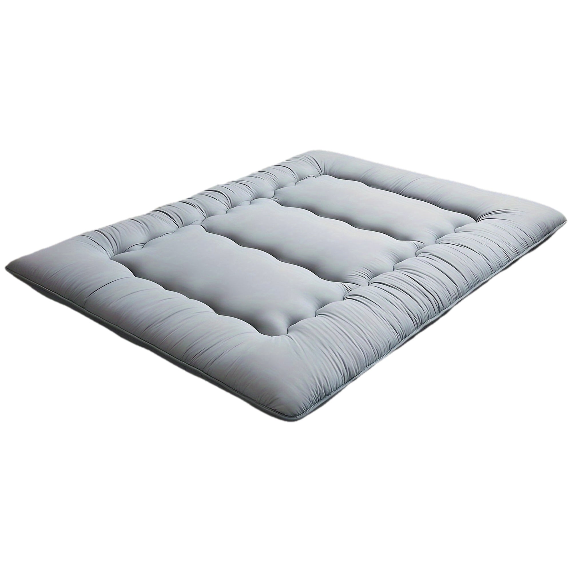 4 Inch Thickened Japanese Floor Futon Pad Foldable Tatami Sleeping Pad Roll Up Floor Bed Cushion with Portable Storage Bag for Travel Camping Guest Room Dormitory Lounger
