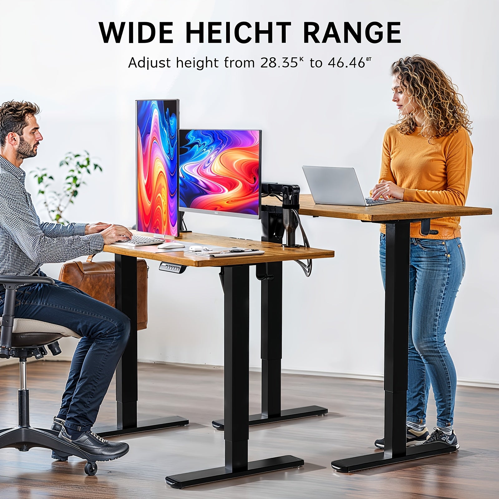 Electric lifting table, 48\u002F55\u002F63 inch adjustable electric upright table, electronic game table, ergonomic adjustable height lifting table computer desk, electric lifting table frame