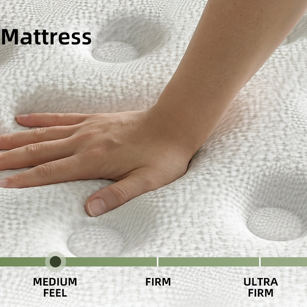 Cooling Gel Large Size Mattresses in 10-Inch, 12-Inch, And 14-Inch Options, Packed in a Box with Pocket Spring Memory Foam