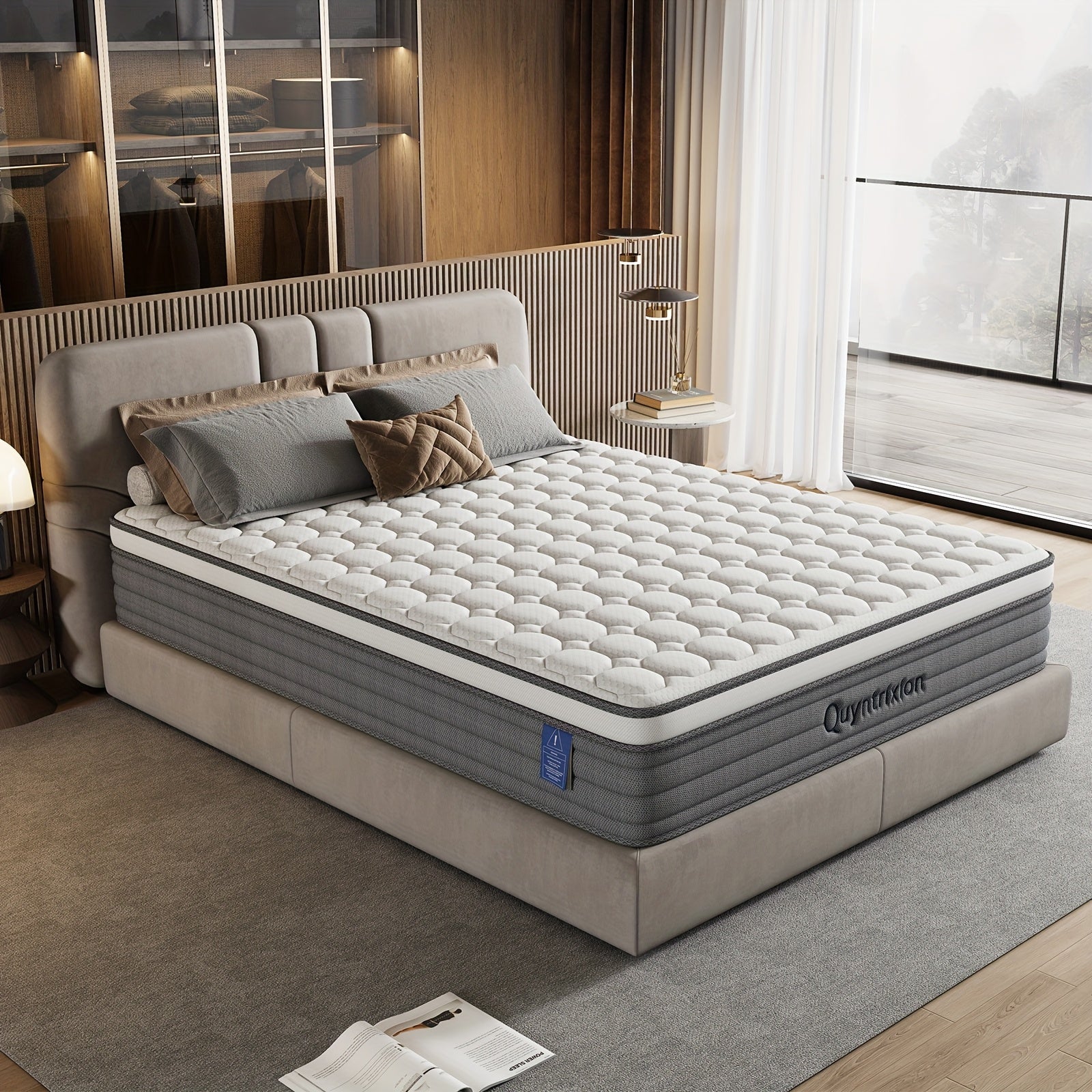 12 Inch Hybrid Mattresses In A Box with Gel Memory Foam, Bed Mattress, Individual Pocket Spring Hybrid Mattress, for Cool Sleep Relieving Pressure Relief, Medium Firm Mattresses, CertiPUR-US