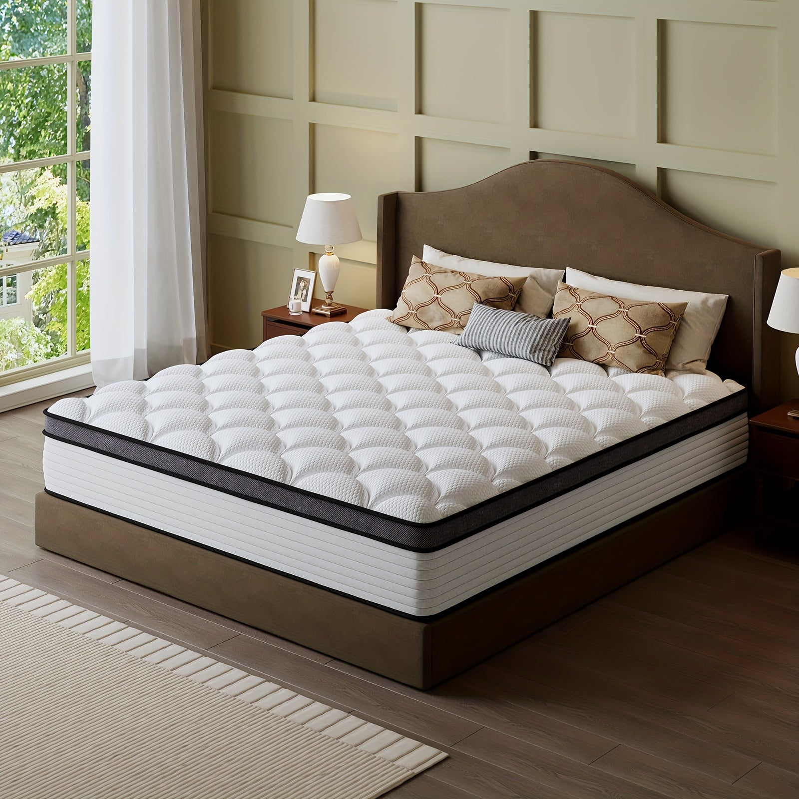 Queen Size Mattress | Independent Pocket Coil & Memory Foam | Boxed Compressed Delivery 10\u002F12\u002F14 Inches Twin, Full, Queen, King