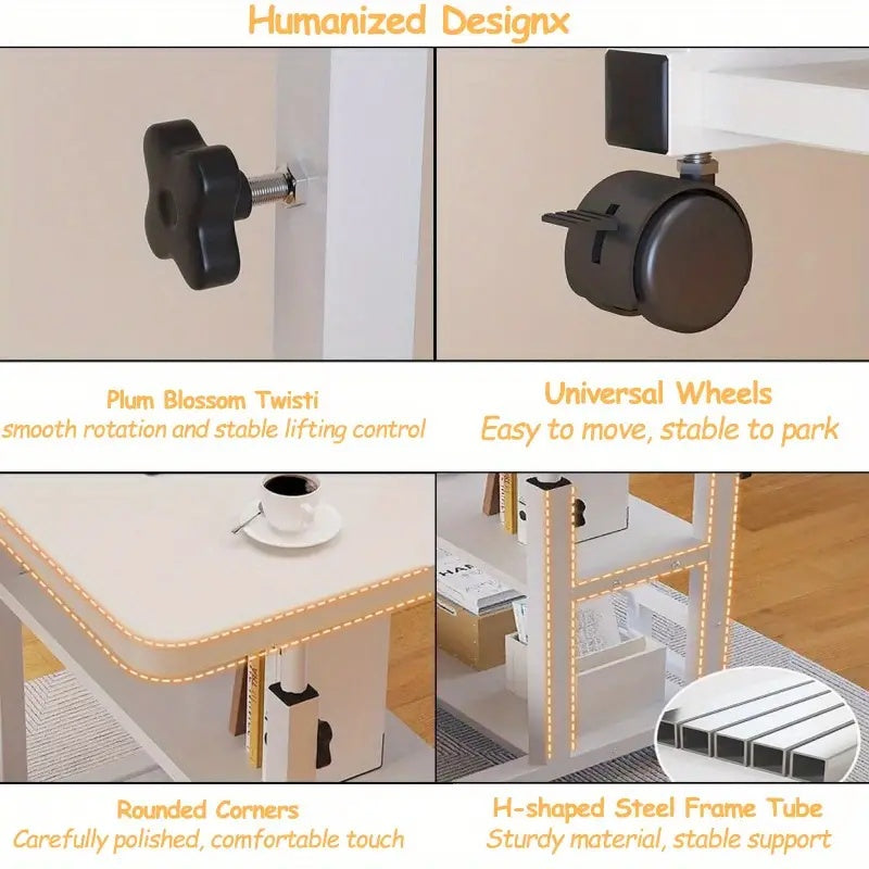 Home Office Furniture Lift Table! Effortless Free Lifting, Excellent Pressure Resistance and Sufficient Load-bearing Capacity, Can Be Used as a Desk to Adapt to Kitchen Supplies, Suitable for Everyone from Students to the Elderly